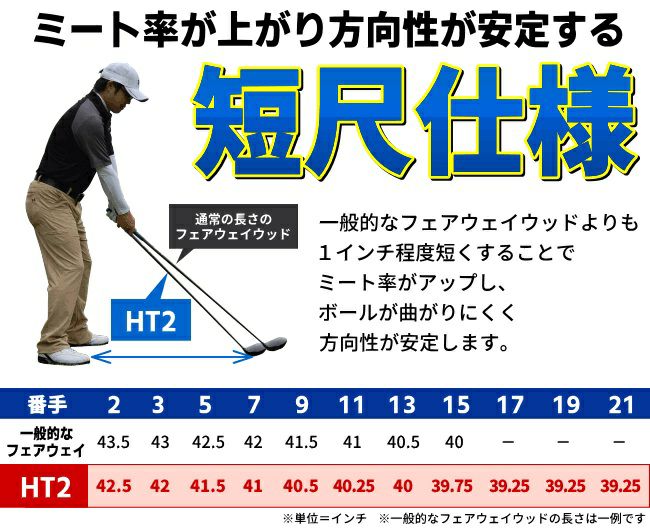 楽天市場】デカ短 Larouge-HT2 ドデカ短尺フェアウェイウッド