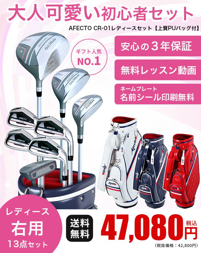 D91 ゴルフ初心者 応援セット おすすめセット ゴルフセット 初心者 右  